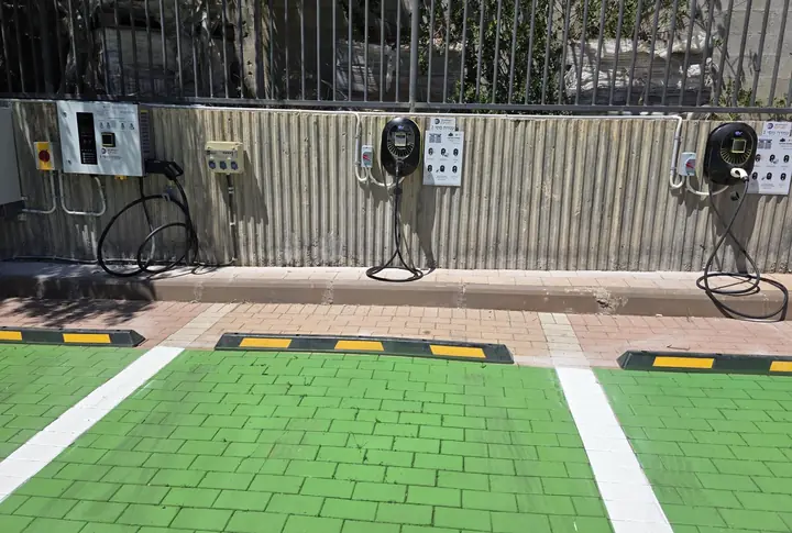 EV chargers at Bar-Ilan University Faculty of Medicine, Safed