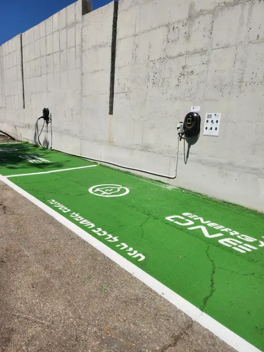 Operations car park: wall-mounted AC chargers