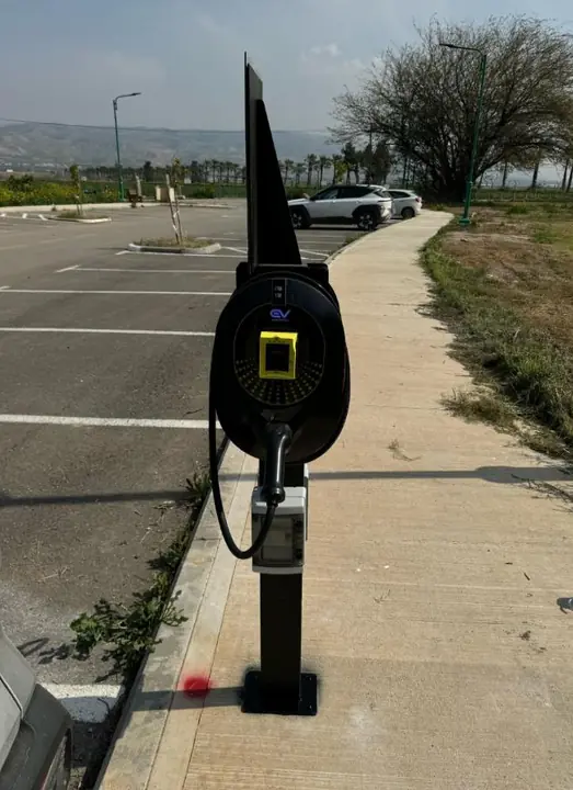 AC charger by the car park